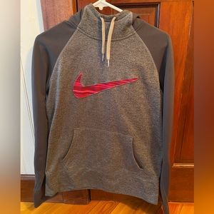 NIKE Therma Fit Charcoal and Pink Hoodie size M